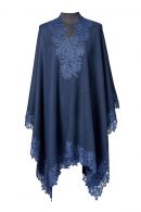 Cashmere Cape mit Spitzen